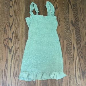 Zara green dress! So cute!